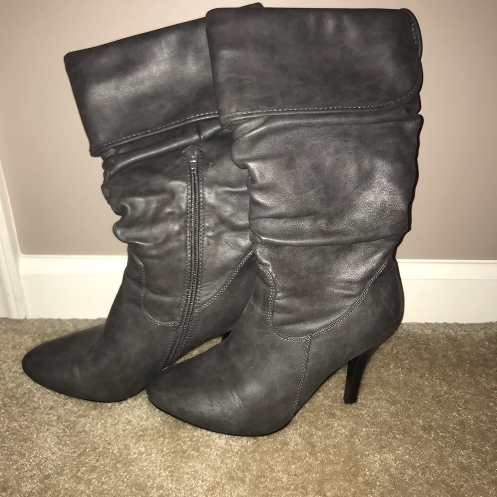 Aldo gray boots with heels